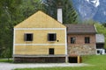 An old brewery in the Open-air museum with old farmhouses and buildings in GroÃÅ¸gmain in Salzburg,